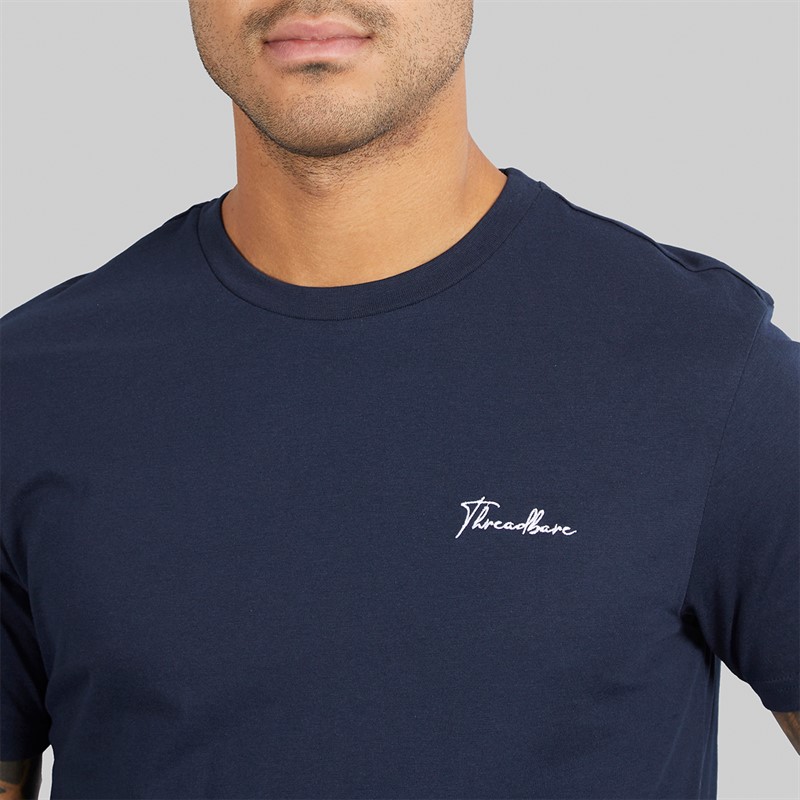 THREADBARE Mens ELT Pyjama Set Navy