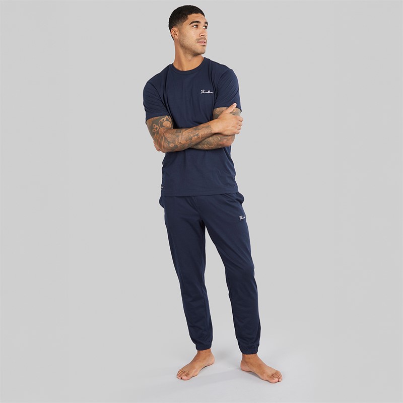 THREADBARE Mens ELT Pyjama Set Navy