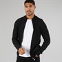 THREADBARE Mens Mytho Knitted Zip Jumper Black