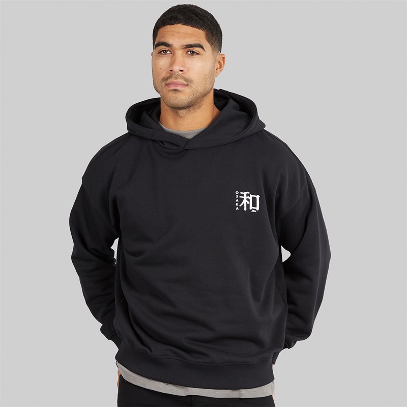 THREADBARE Mens Chiba Hoodie Black