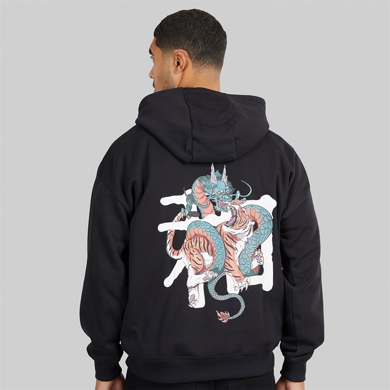 THREADBARE Mens Chiba Hoodie Black