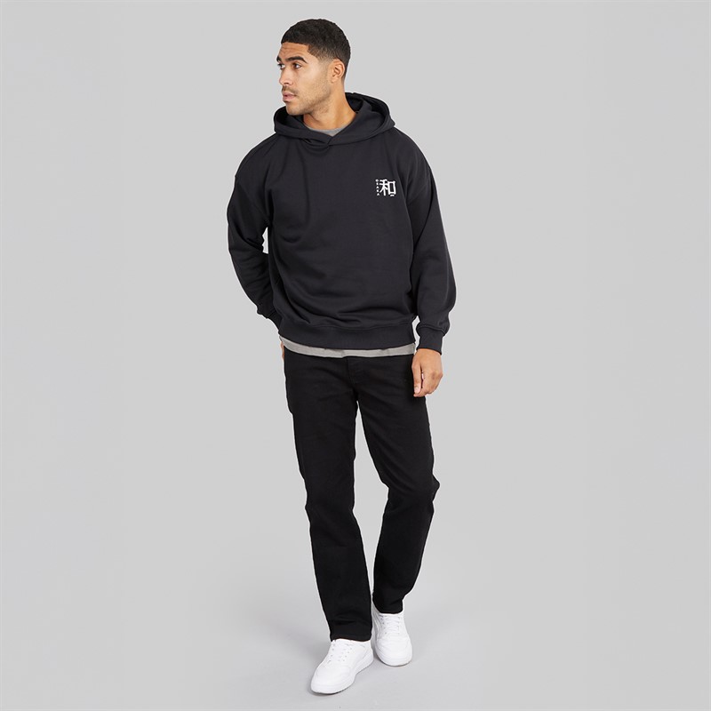 THREADBARE Mens Chiba Hoodie Black