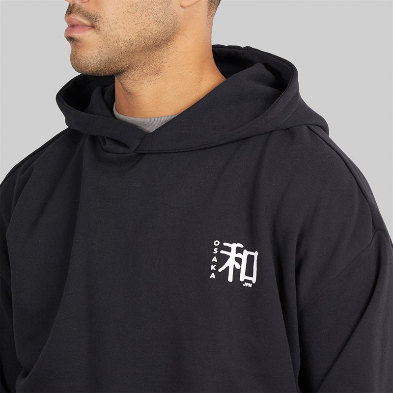 THREADBARE Mens Chiba Hoodie Black