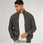 THREADBARE Mens West Full Zip Cardigan Charcoal Marl