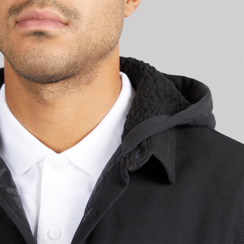 THREADBARE Mens Soda Shacket Black