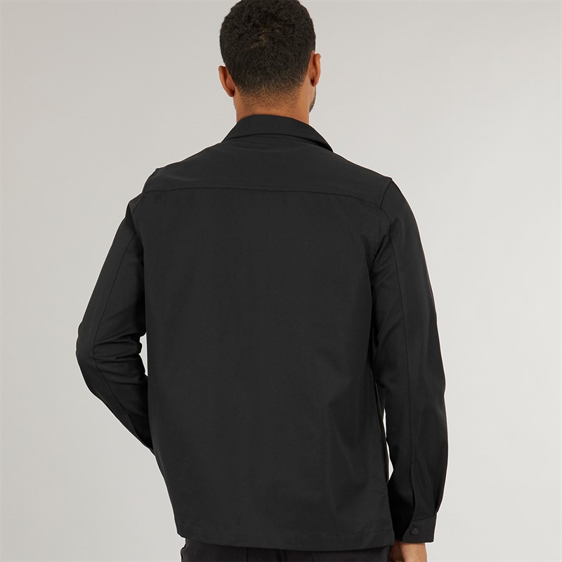 THREADBARE Mens Porter Shacket Black
