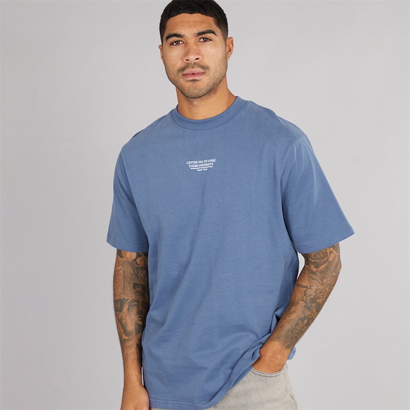 THREADBARE Mens Rex T-Shirt Vintage Indigo