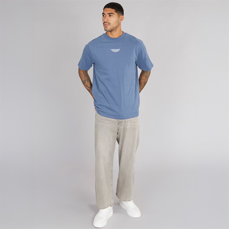 THREADBARE Mens Rex T-Shirt Vintage Indigo