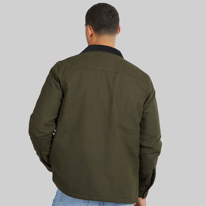 THREADBARE Mens Cottage Shacket Forest