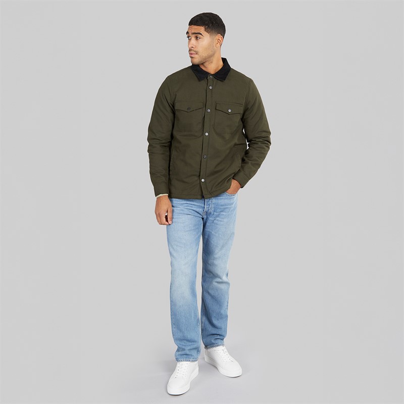 THREADBARE Mens Cottage Shacket Forest