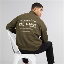 THREADBARE Mens Hakoda 1/4 Zip Fleece Dark Khaki