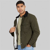 THREADBARE Mens Cott Shacket Forest