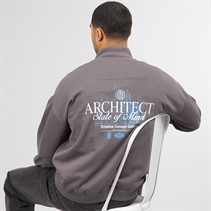 THREADBARE Mens Bloss 1/4 Zip Fleece Slate