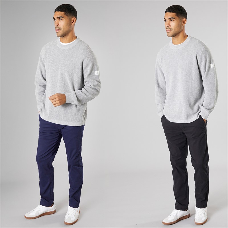 THREADBARE Mens Laurie Regular Fit Two Pack Straight Trousers Black/Navy