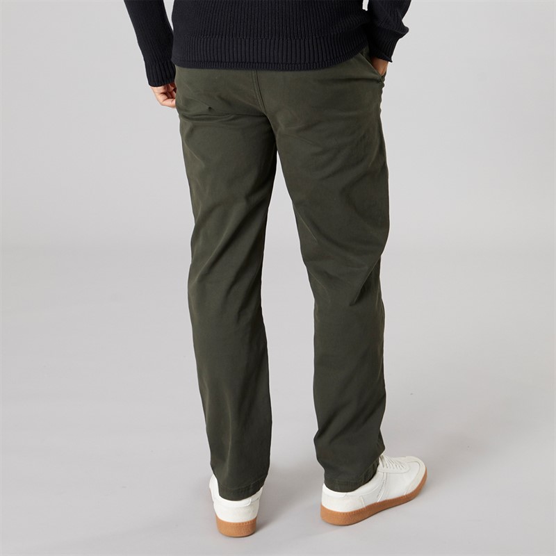 THREADBARE Mens Laurito Regular Fit Straight Trousers Forest