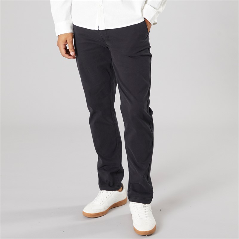 THREADBARE Mens Laurito Regular Fit Straight Trousers Black