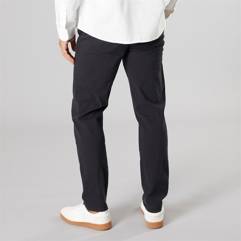 THREADBARE Mens Laurito Regular Fit Straight Trousers Black