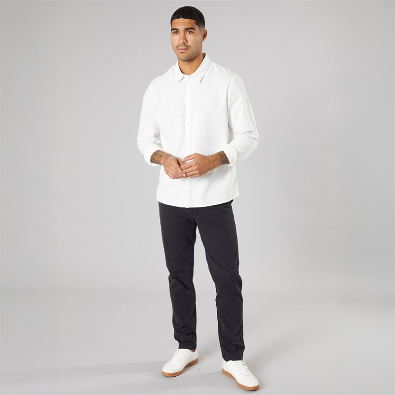 THREADBARE Mens Laurito Regular Fit Straight Trousers Black