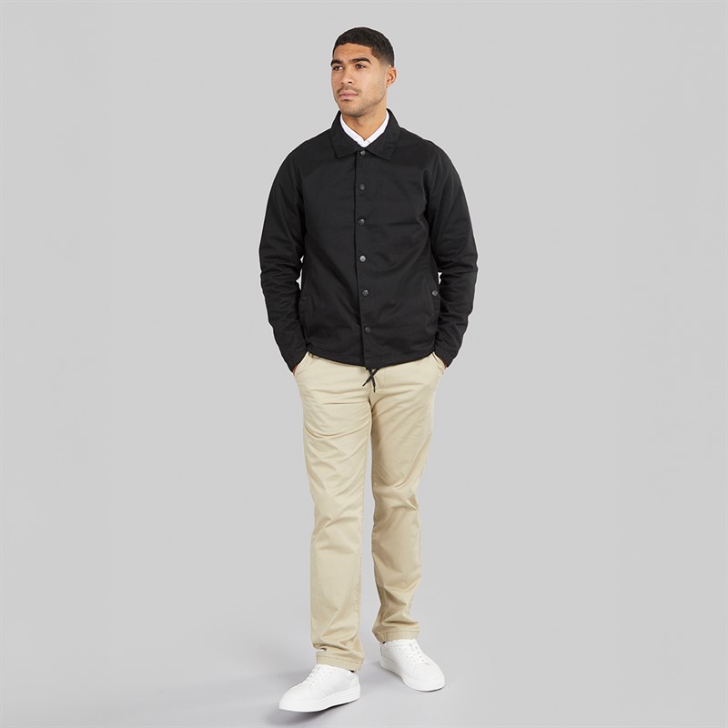 THREADBARE Mens Arcadia Parka Jacket Black