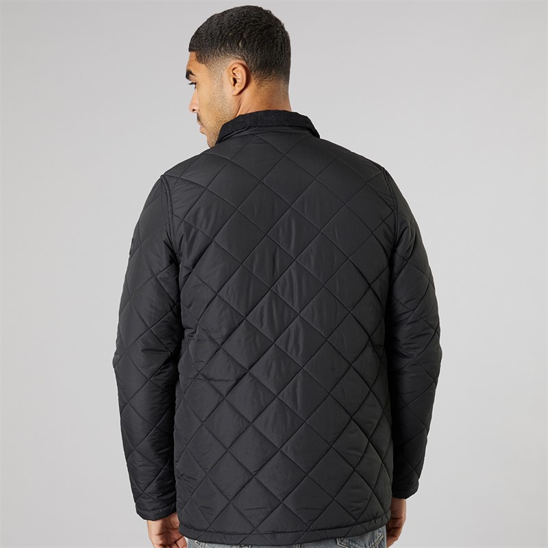 THREADBARE Mens Townton Quilted Jacket Black