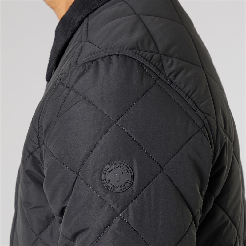 THREADBARE Mens Townton Quilted Jacket Black