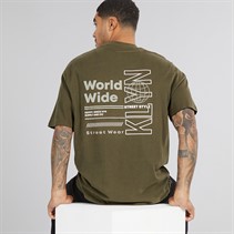 THREADBARE Mens Arthurain T-Shirt Dark Khaki
