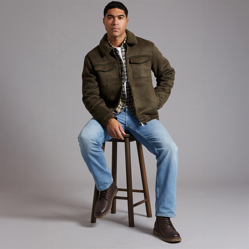 THREADBARE Mens Olpherts Jacket Khaki/Khaki