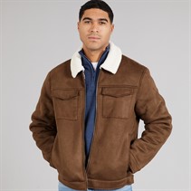 THREADBARE Mens Olpherts Jacket Taupe/Cream