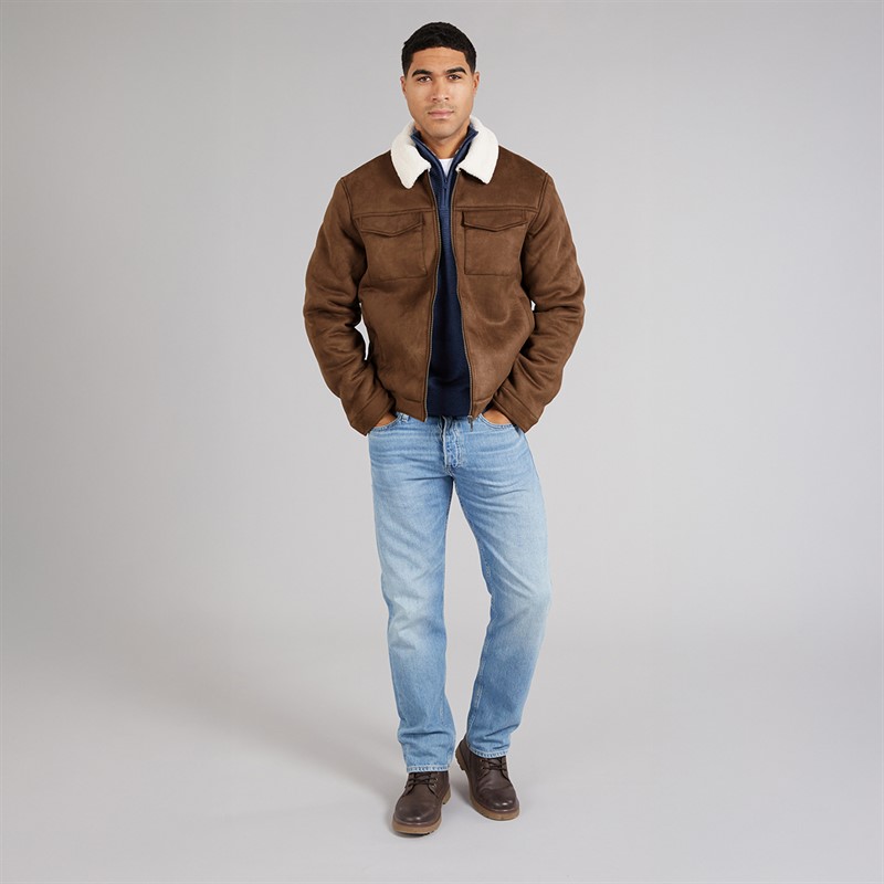 THREADBARE Mens Olpherts Jacket Taupe/Cream