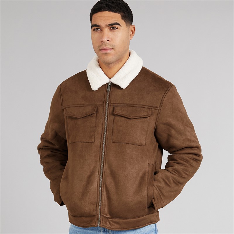 THREADBARE Mens Olpherts Jacket Taupe/Cream