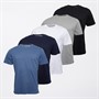 THREADBARE Mens Fontain Five Pack T-Shirts Multi
