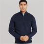 THREADBARE Mens Foxwood 1/4 Zip Jumper Navy