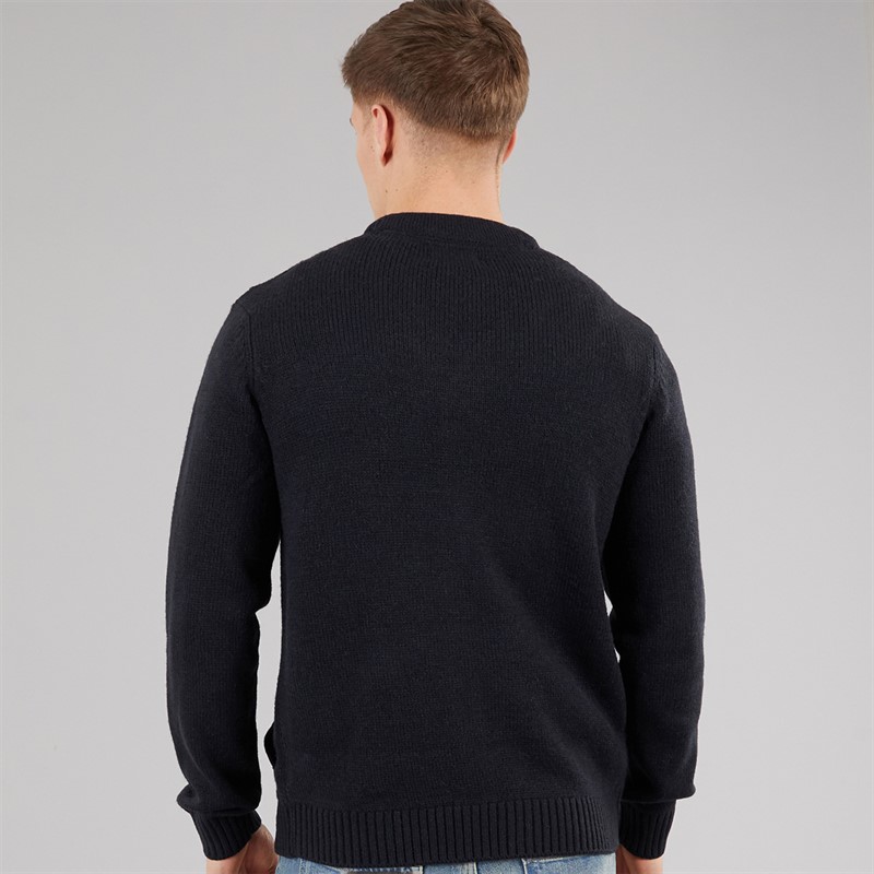 THREADBARE Mens Campionway Cardigan Navy