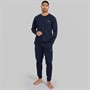 THREADBARE Mens Logger Pyjama Set Navy