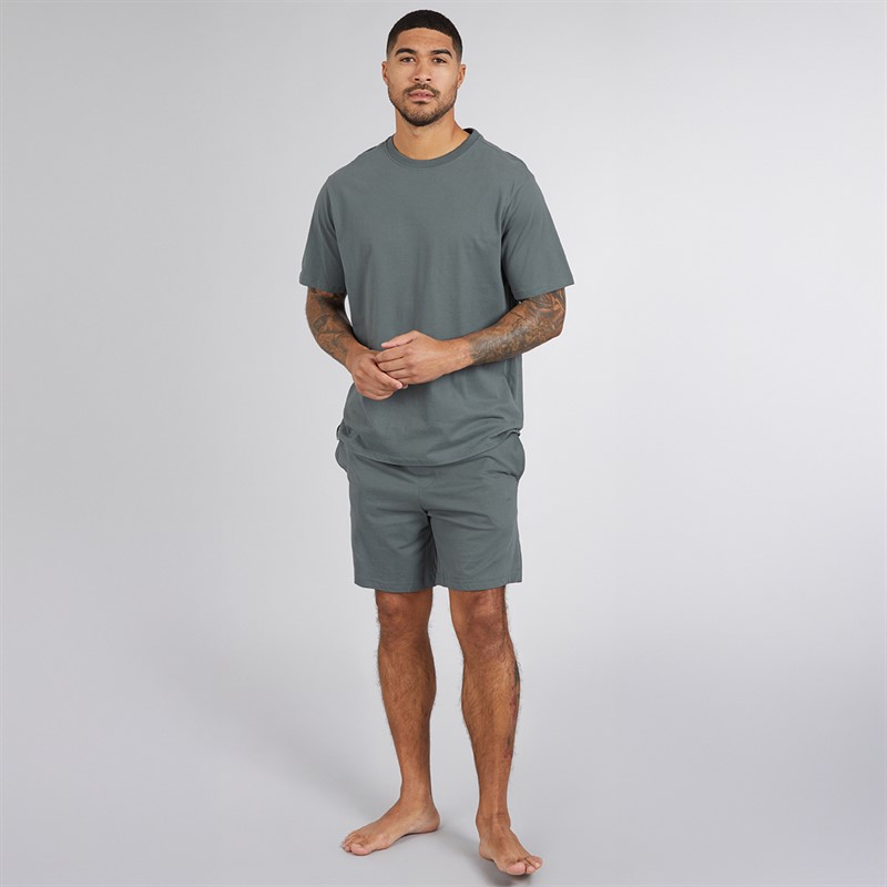 THREADBARE Mens Wavery Pyjama Set Petrol