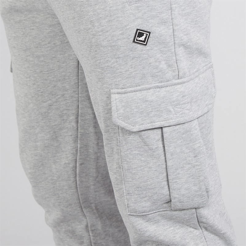 THREADBARE Mens Two Pack Stefan Cargo Joggers Navy/Grey Marl