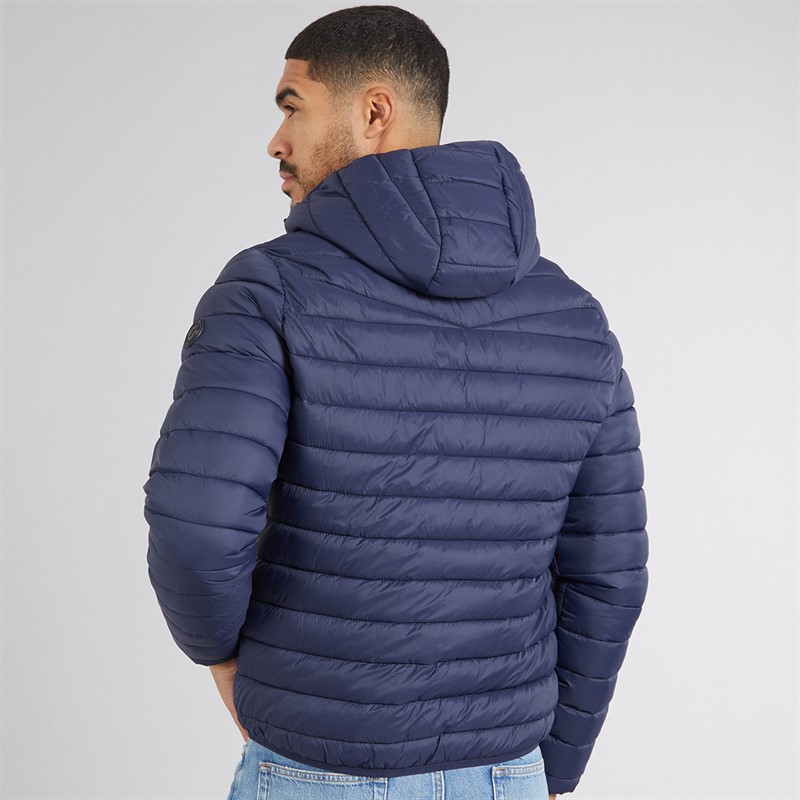 THREADBARE Mens Stat Padded Jacket Navy