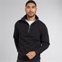 THREADBARE Mens Cosmopolitan 1/4 Zip Sweatshirt Black