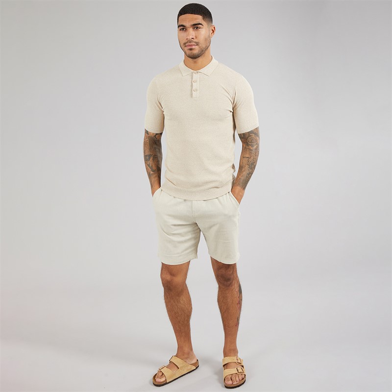 THREADBARE Mens Eastsea Shorts Light Stone