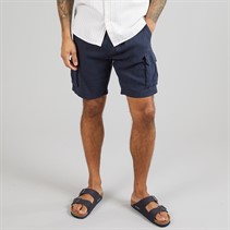 THREADBARE Mens Bristol Cargo Shorts Navy