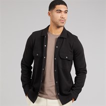 THREADBARE Mens Relay Long Sleeve Shacket Black