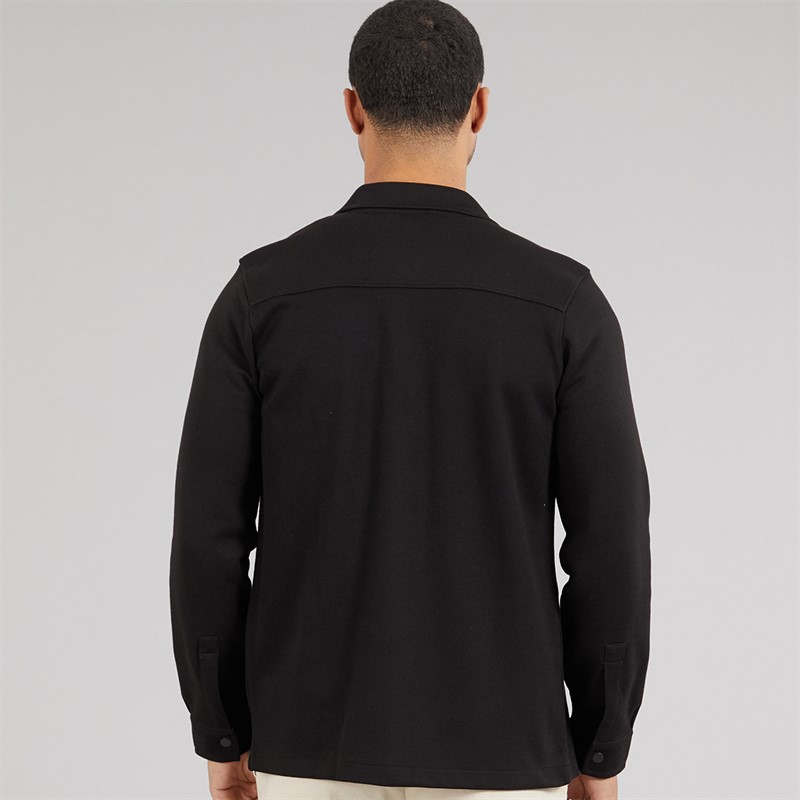 THREADBARE Mens Relay Long Sleeve Shacket Black