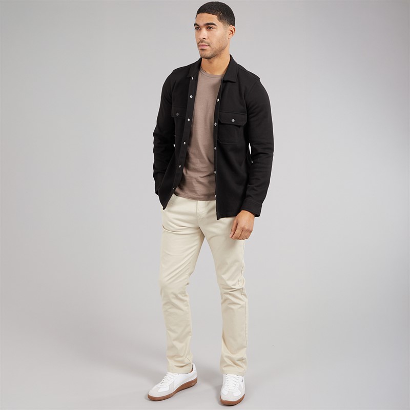 THREADBARE Mens Relay Long Sleeve Shacket Black