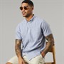 THREADBARE Mens Erik Short Sleeve Shirt Blue
