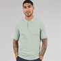 THREADBARE Mens Douglas Knitted Polo Shirt Aqua Twist