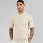 THREADBARE Mens Douglas Knitted Polo Shirt Dijon Twist