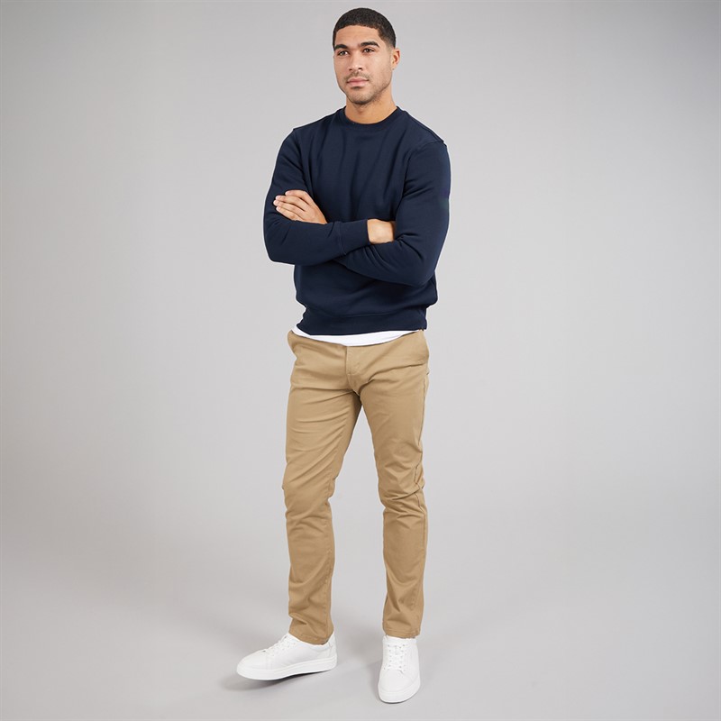 THREADBARE Mens Artois Trousers Dark Stone