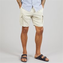 THREADBARE Mens Bristol Cargo Shorts Light Stone