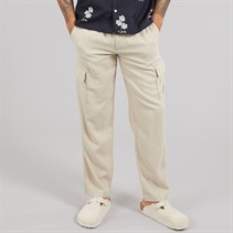THREADBARE Mens Ramsay Linen Trousers Stone