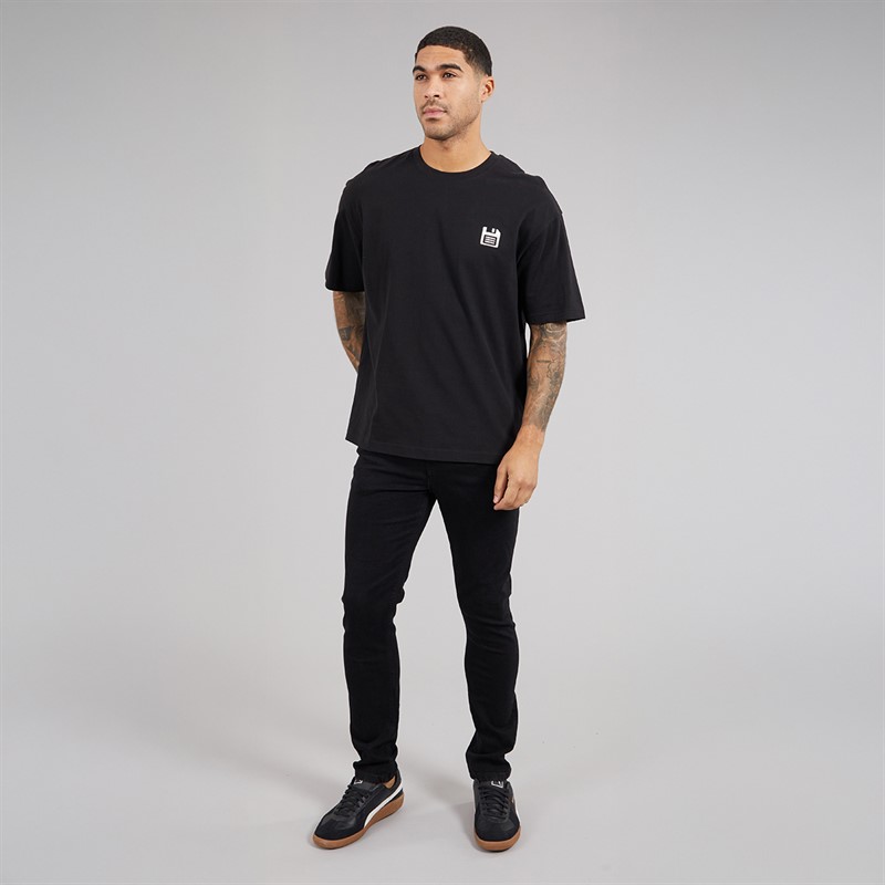 THREADBARE Mens Islington Slim Fit Jeans Black